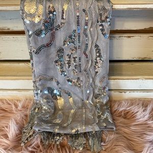Silver sequin Scarf